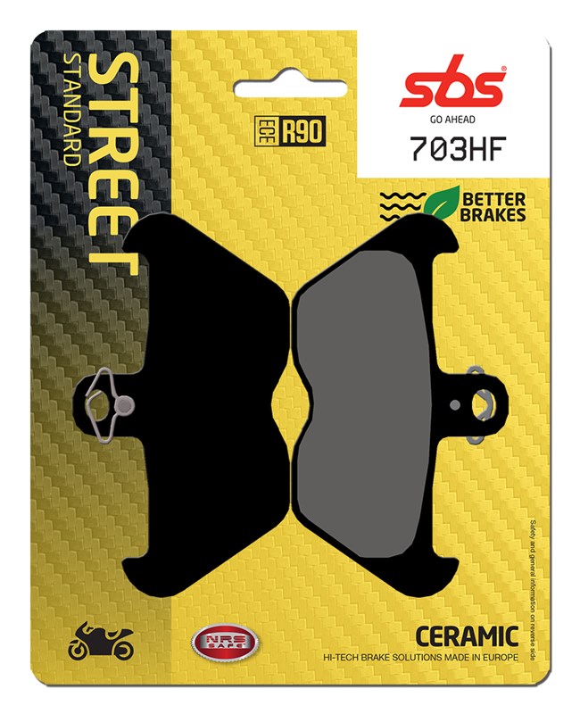 SBS brake pads KH407 / KH246 street standart ceramic colour black BMW K1200, R850/1100/1150/1200 front (703HF)
